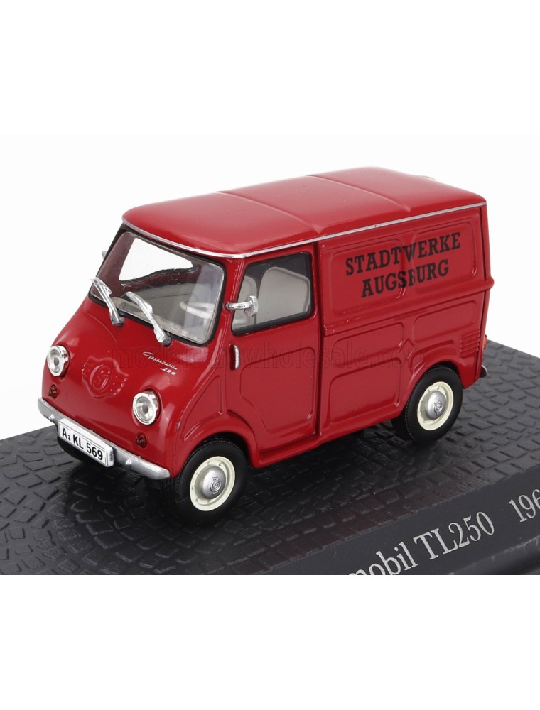 GOGGOMOBIL - TL250 VAN STADTWERKE AUGSBURG 1963 - DAMAGE DISPLAY BOX - RED