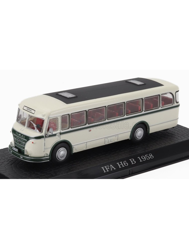 IFA - H6B AUTOBUS 1958 - DAMAGE DISPLAY BOX - WHITE GREEN BLACK