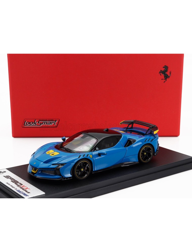 FERRARI - SF90 XX STRADALE 2024 - AZZURRO DINO - LIGHT BLUE BLACK YELLOW