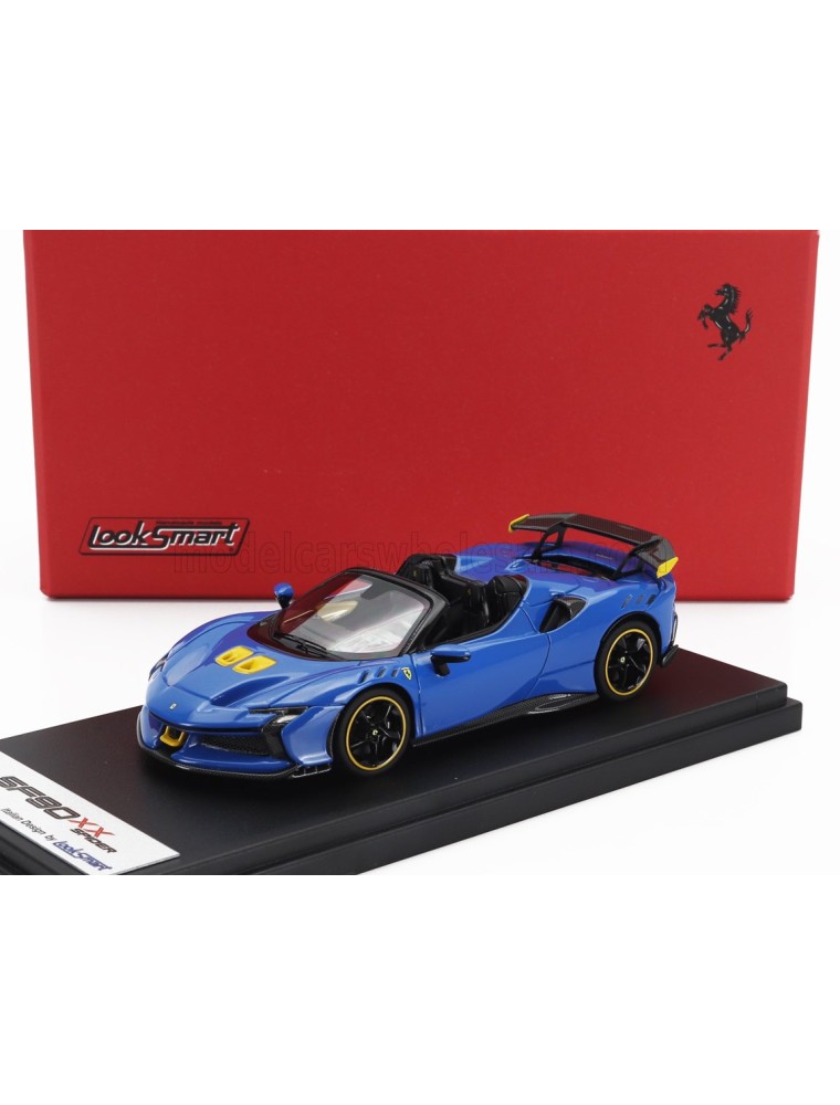 FERRARI - SF90 XX STRADALE SPIDER 2024 - AZZURRO DINO - LIGHT BLUE BLACK YELLOW