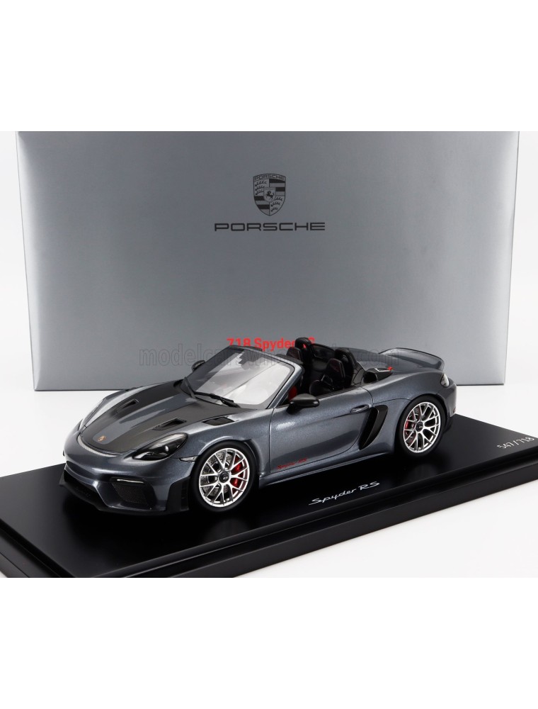 PORSCHE - 718 (982) SPIDER RS 2024 - CON VETRINA - WITH SHOWCASE - GREY BLACK