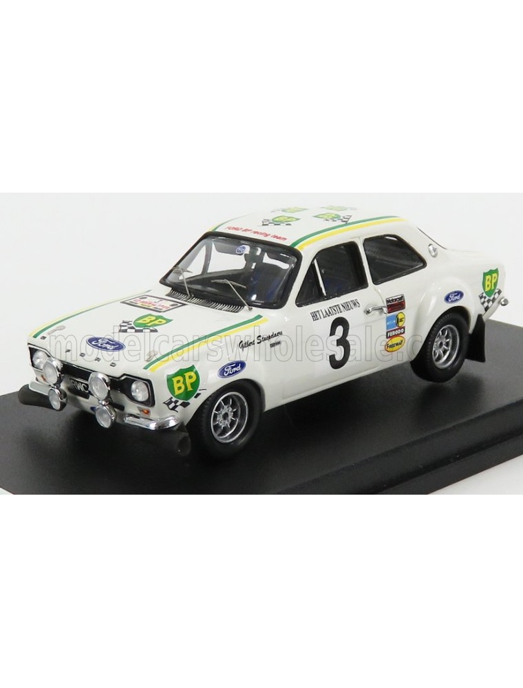 FORD ENGLAND - ESCORT MKI N 3 WINNER RALLY YPRES 1972 G.STAEPELAERE - A.AERTS - WHITE