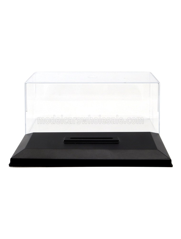 VETRINA DISPLAY BOX - BOX FOR 1/43 BASE IN PLASTICA NERA - PLASTIC BASE BLACK - Lungh.LENGTH cm 15.0 X Largh.WIDTH cm 7.7 X Alt.