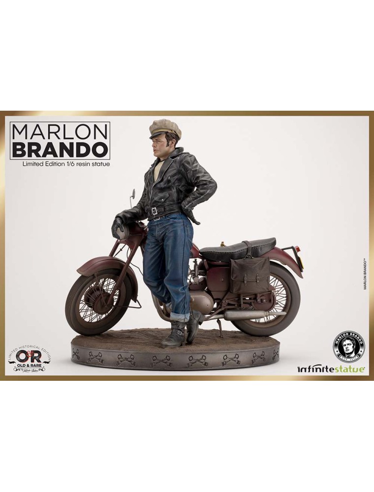 MARLON BRANDO W/BIKE OLD&RARE 1:6 RESIN