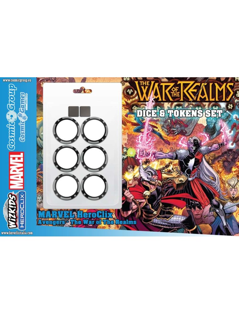 MHC AVENGERS WAR OF REALMS DICE & TOKEN