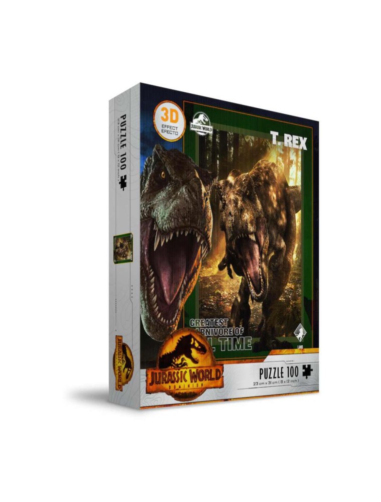 JURASSIC WORLD T-REX POSTER 3D EFF PUZZL