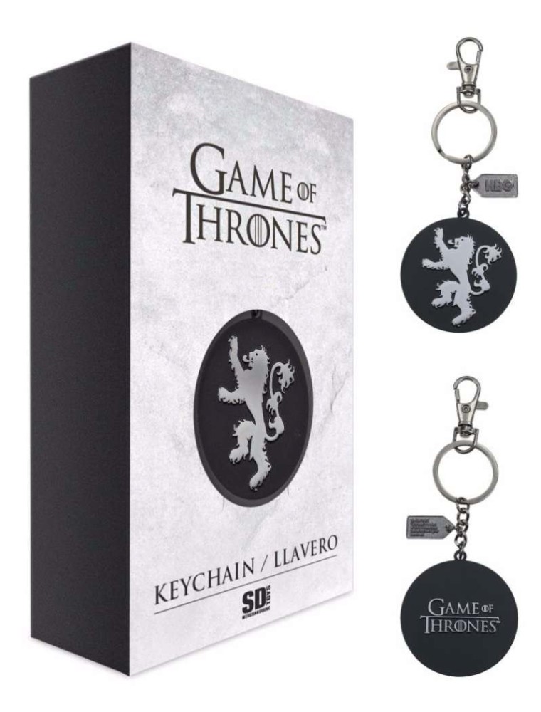 GOT LANNISTER SILVER LOGO METAL KEYCHAIN