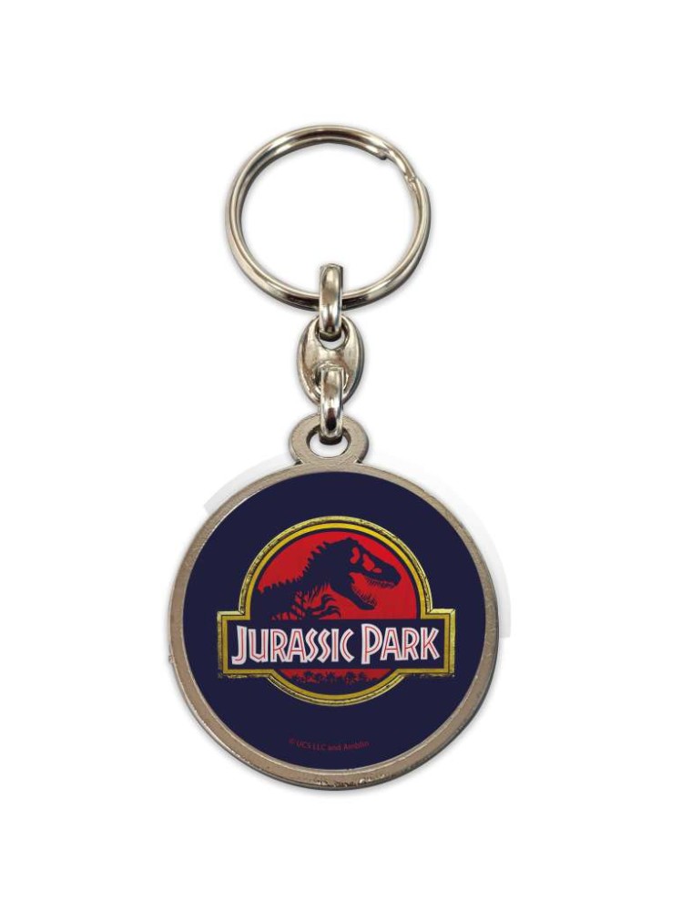 JURASSIC PARK MOVIE LOGO ROUND KEYCHAIN