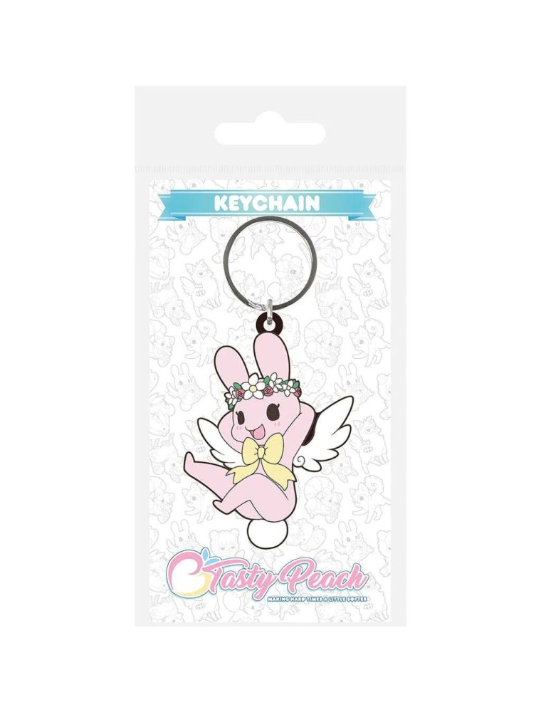 TASTY PEACH CHIRII RUBBER KEYCHAIN