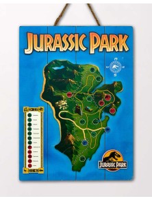 JURASSIC PARK WOODEN MAP...