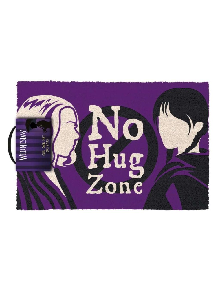 WEDNESDAY NO HUG ZONE COIR DOORMAT