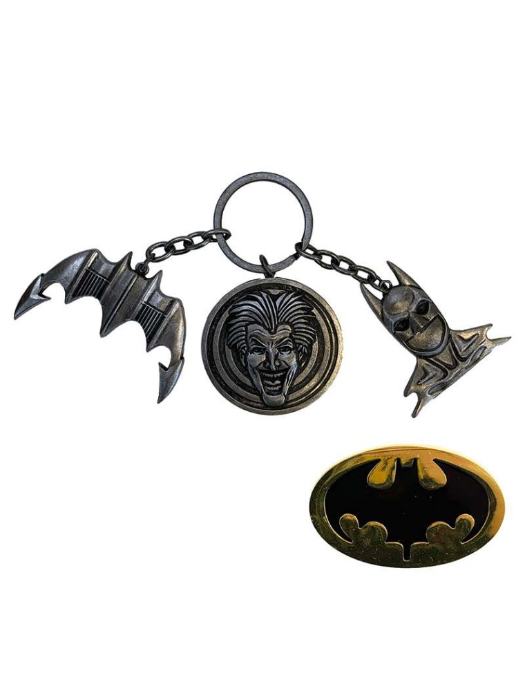 BATMAN 1989 CHS KEYCHAIN+PIN SET