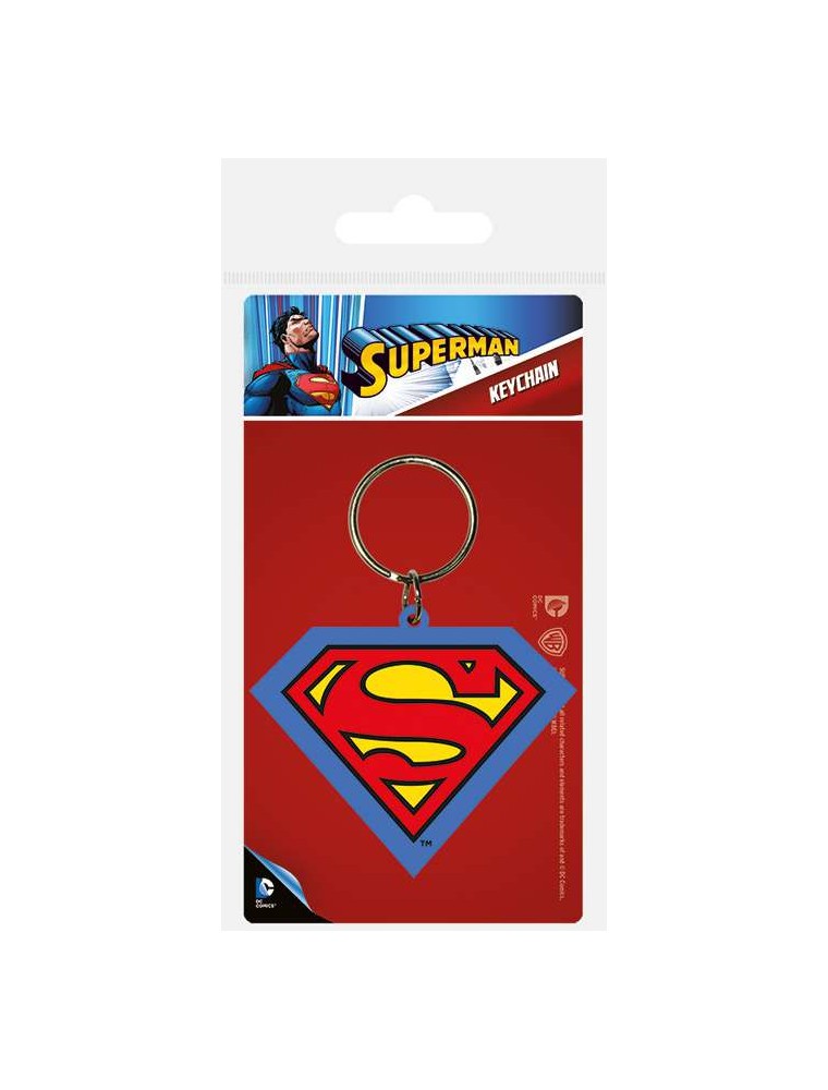 SUPERMAN LOGO RUBBER KEYCHAIN