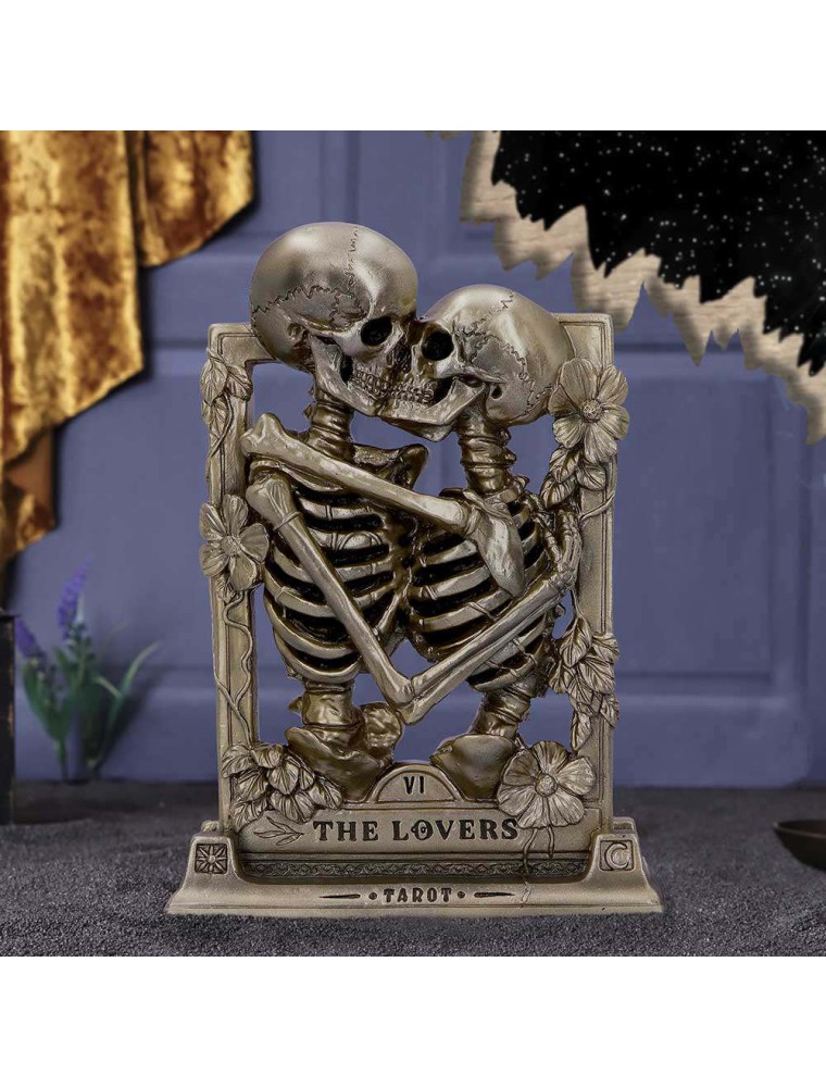 THE LOVERS BRONZE GOTHIC SKELETON ORNAM