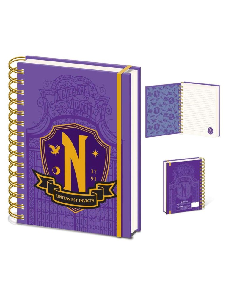 WEDNESDAY NEVERM SHIELD A5 WIRO NOTEBOOK