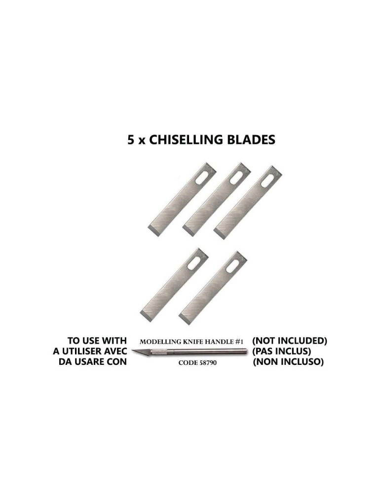 CHISELLING BLADES (5) FOR NO.1 HANDLE