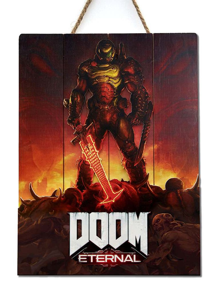 DOOM ETERNAL WOODEN POSTER