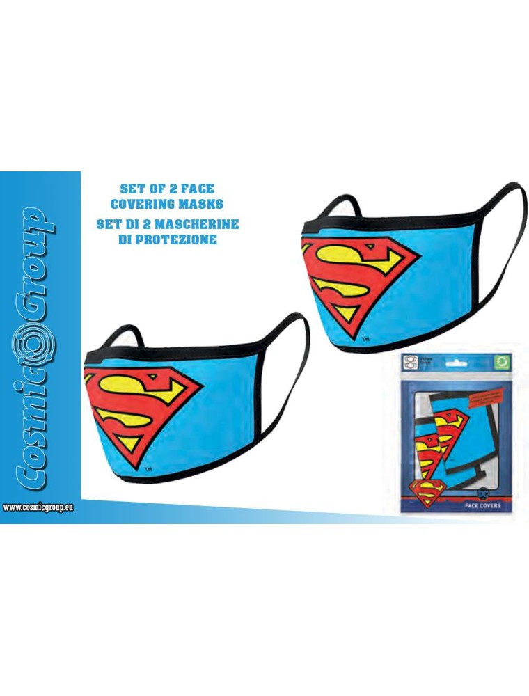 DC SUPERMAN LOGO FACE COVER.MASK SET(2)