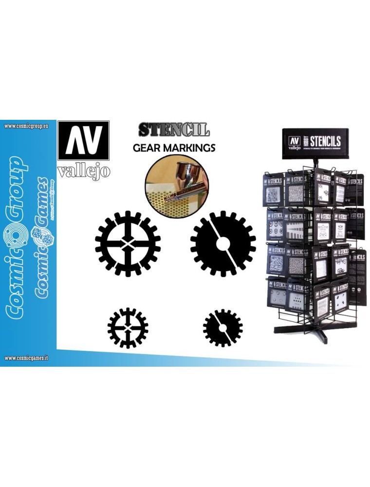 STENCIL STSF001 GEAR MARKINGS 125