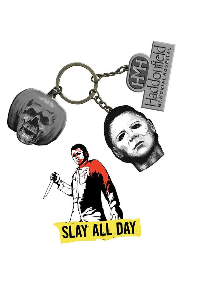 HALLOWEEN 2 CHS KEYCHAIN+PIN SET