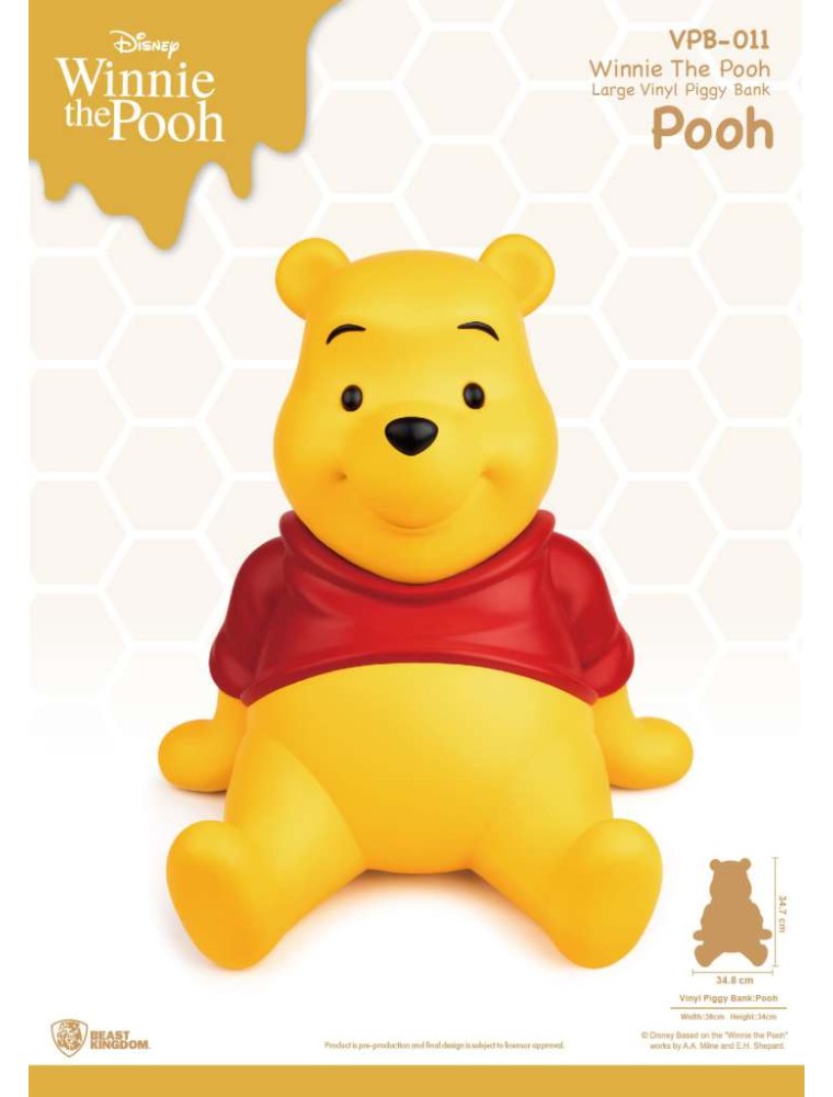 WINNIE POOH LARGE VINYL PIGGY BANK