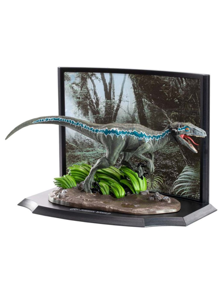 JURASSIC PARK VELOCIRAPTOR BLUE DIORAMA