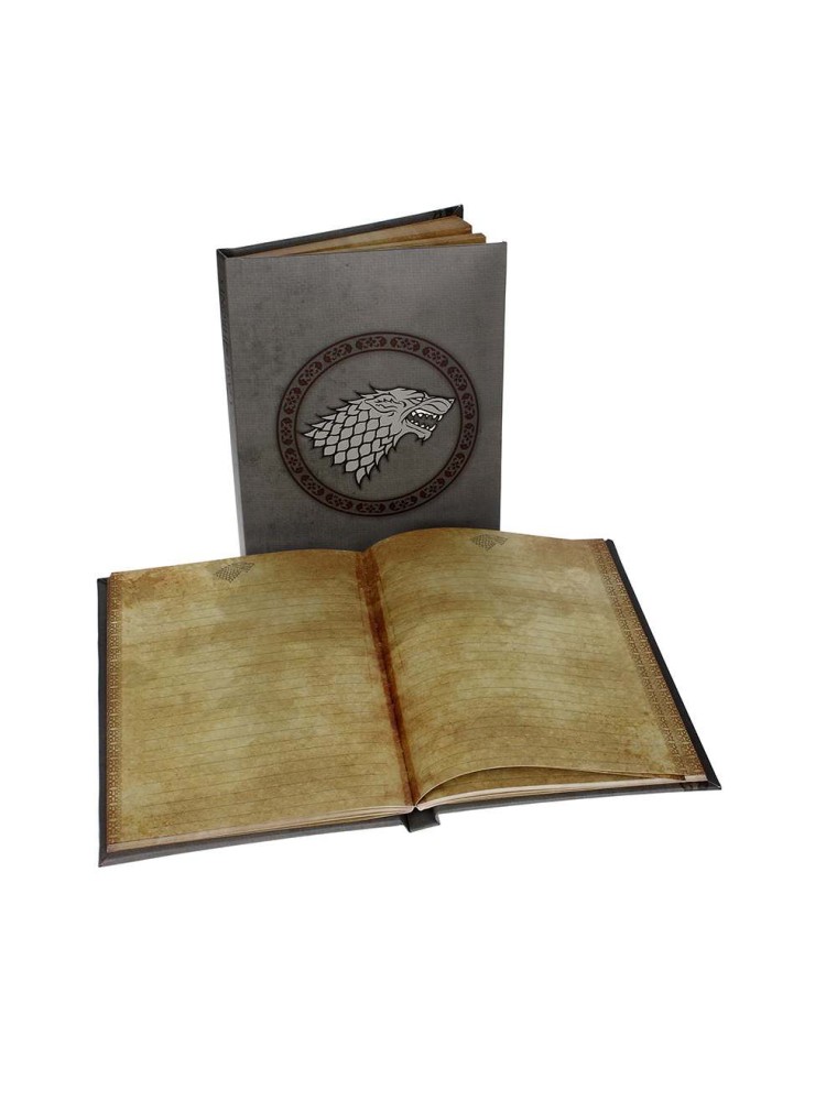 GAME OF THRONES STARK NOTEBOOK W/ LIGHT