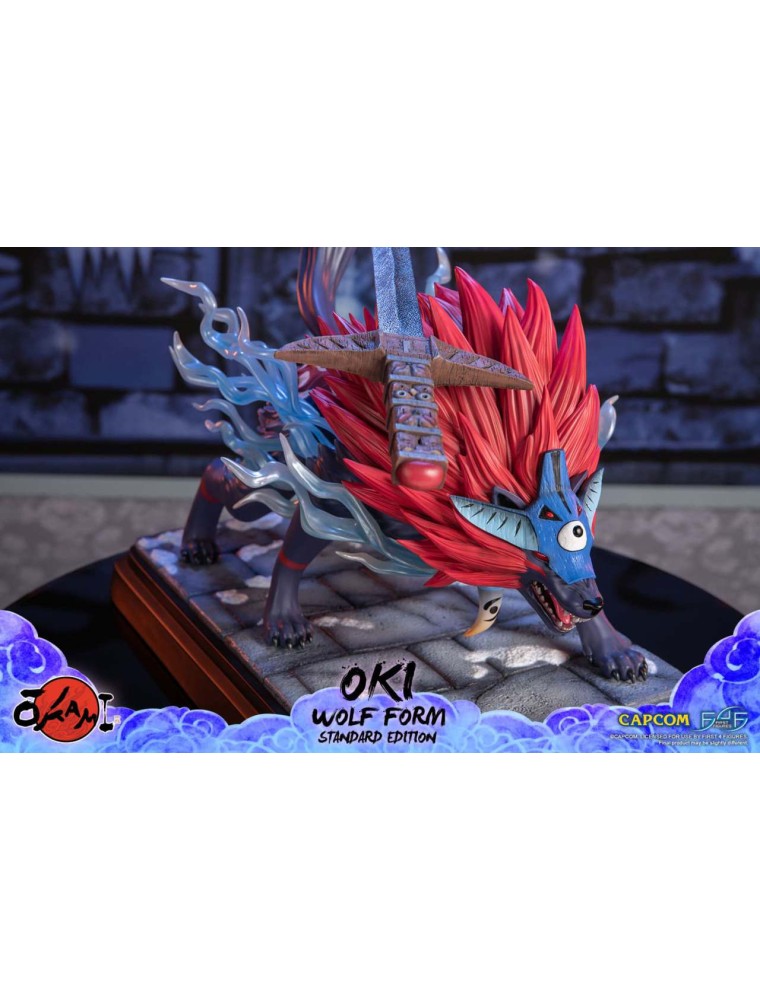 OKAMI OKI WOLF FROM RESIN STATUE