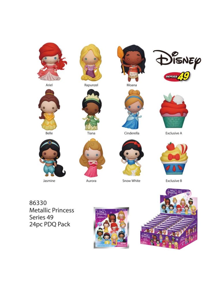 DISNEY PRINCESS BAG CLIP BLND BOX DIS(24