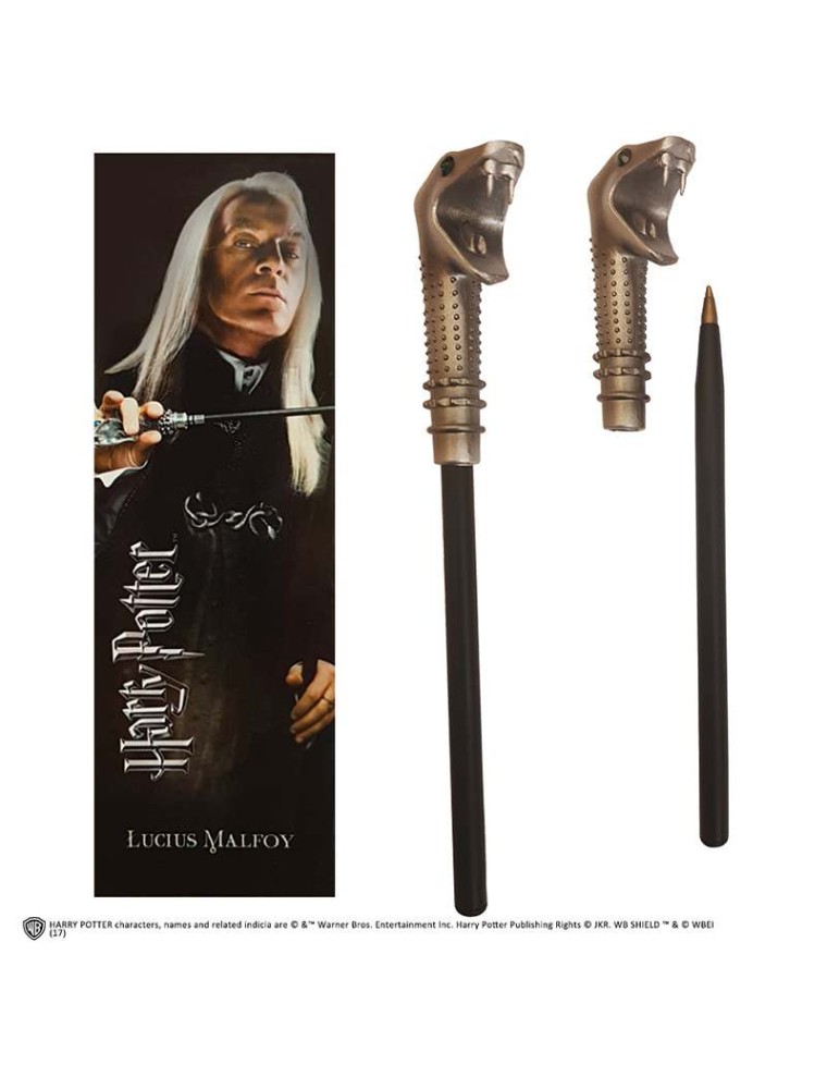 HP LUCIUS MALFOY WAND PEN AND BOOKMARK