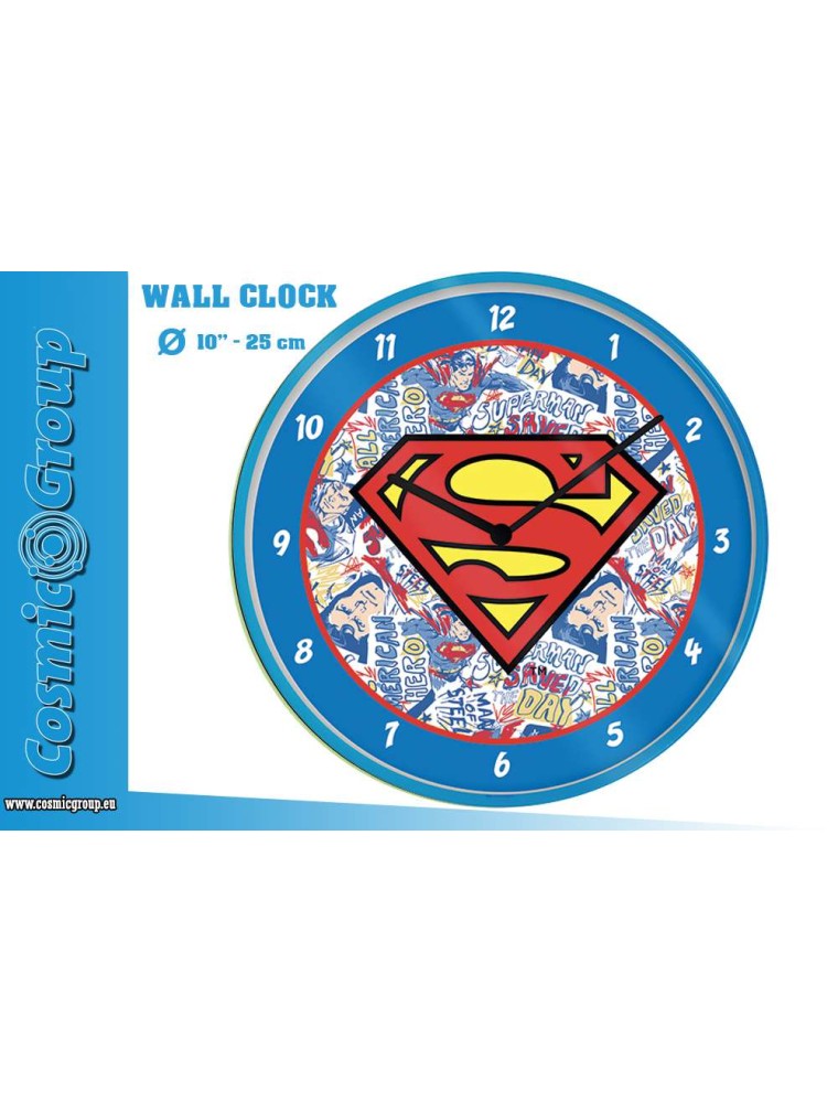 DC SUPERMAN LOGO WALL CLOCK