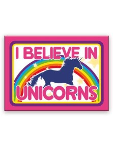 UNICORNS I BELIEVE FLAT MAGNET