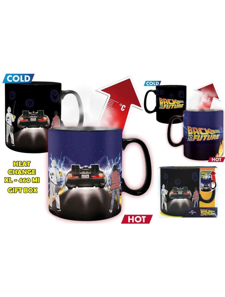 BTTF TIME MACHINE HEAT CHANGE MUG