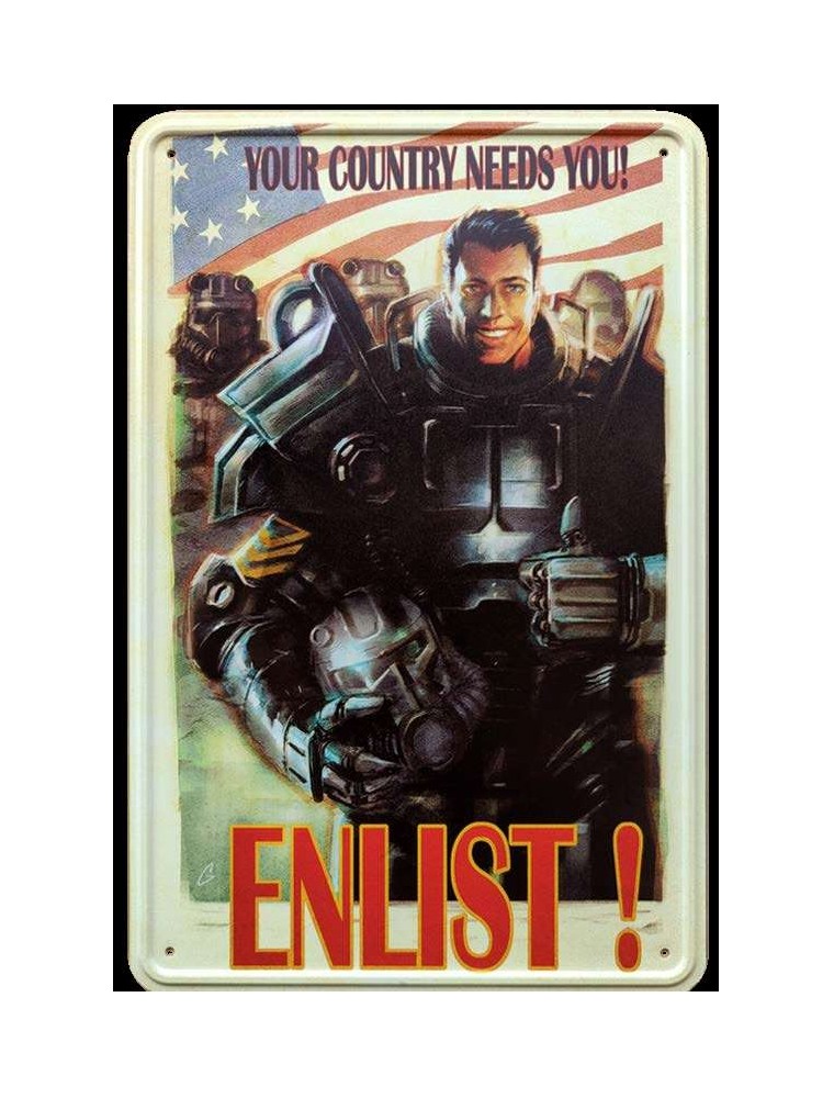 FALLOUT METAL SIGN ENLIST!