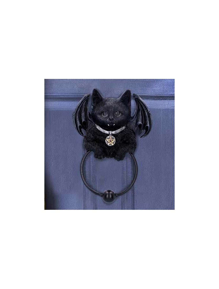 VAMPUSS BLACK BAT CAT DOOR KNOCKER