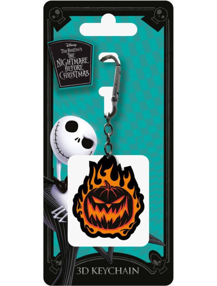 NBX FLAMING PUMPKIN KEYCHAIN 3D