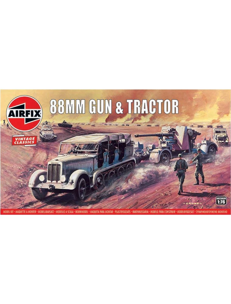 AIRFIX - 1/76 VINTAGE CLASSIC: 88mm Flak Gun e Tractor