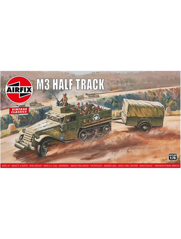 AIRFIX - 1/76 VINTAGE CLASSIC: M3 Half Track e Ton Trailer