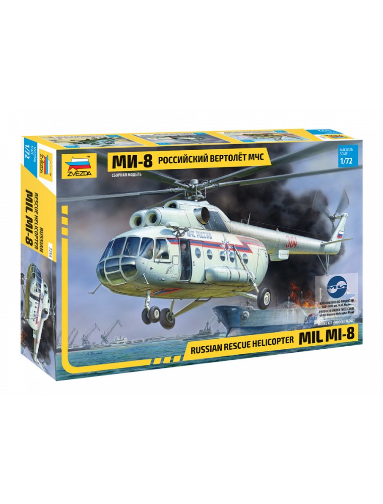 ZVEZDA - 1/72 Russian Rescue Helicopter MIL MI-8