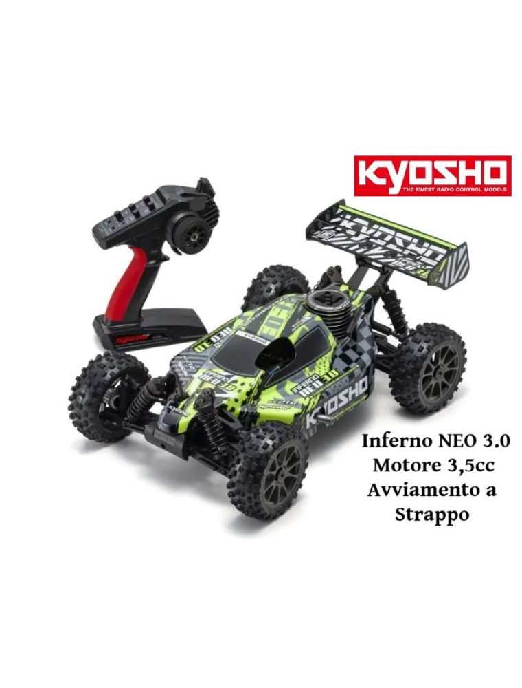 Kyosho - Inferno NEO 3.0 T6 gialla buggy 1/8 montata con motore 3,5cc e radio