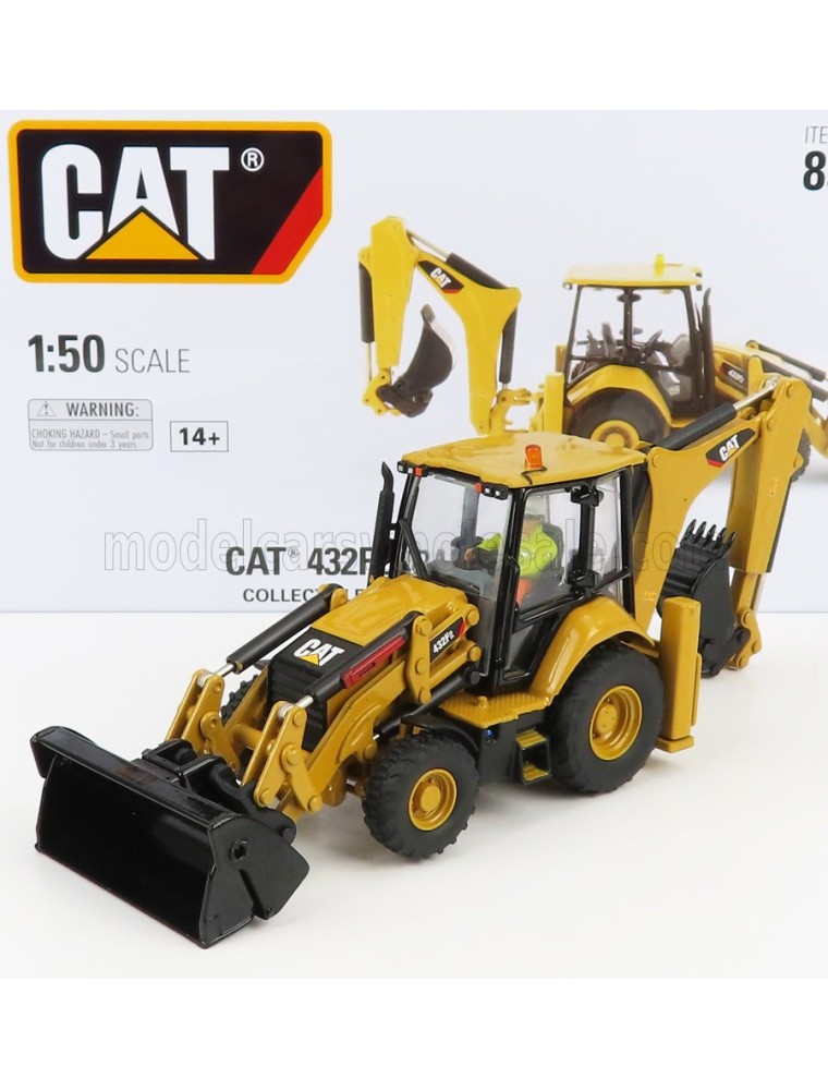 CATERPILLAR - CAT432F2 RUSPA GOMMATA CON ESCAVATORE - ECAVATOR AND SCRAPER TRACTOR WHEEL LOADER - YELLOW BLACK