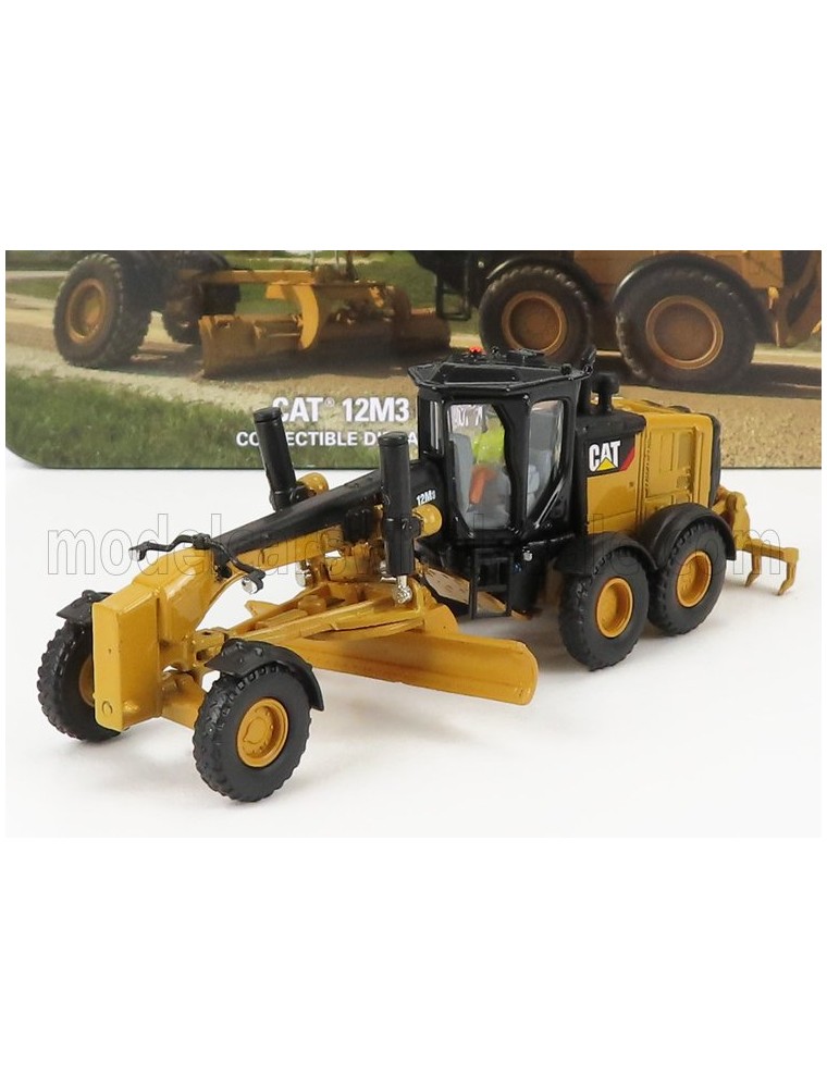 CATERPILLAR - CAT12M3 RUSPA LIVELLATRICE GOMMATA - SCRAPER TRACTOR MOTOR GRADER - YELLOW BLACK