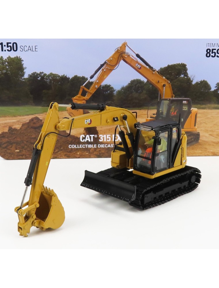 CATERPILLAR - CATM315 ESCAVATORE CINGOLATO - TRACTOR HYDRAULIC EXCAVATOR SCRAPER - YELLOW BLACK - 1/50