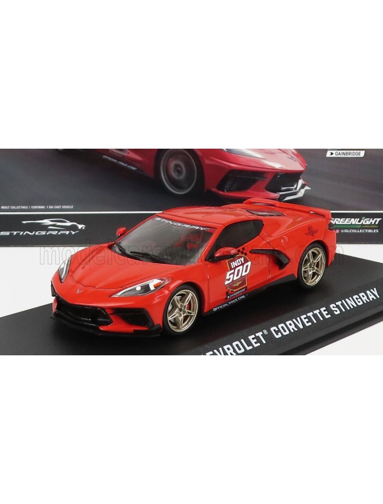 CHEVROLET - CORVETTE C8 OFFICAL PACE CAR INDIANAPOLIS 500 MILE RACE 2020 - RED - 1/43