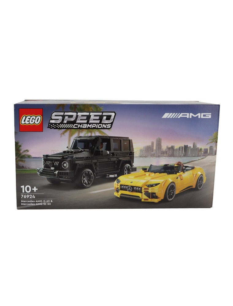 MERCEDES BENZ - LEGO - SET 2X G-CLASS G63 AMG 2020 + S-CLASS SL63 AMG SPIDER 2022 - YELLOW BLACK - /