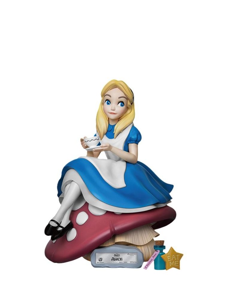 Alice In Wonderland Mastercraft Statua Alice Sul Fungo 36 Cm Beast Kingdom