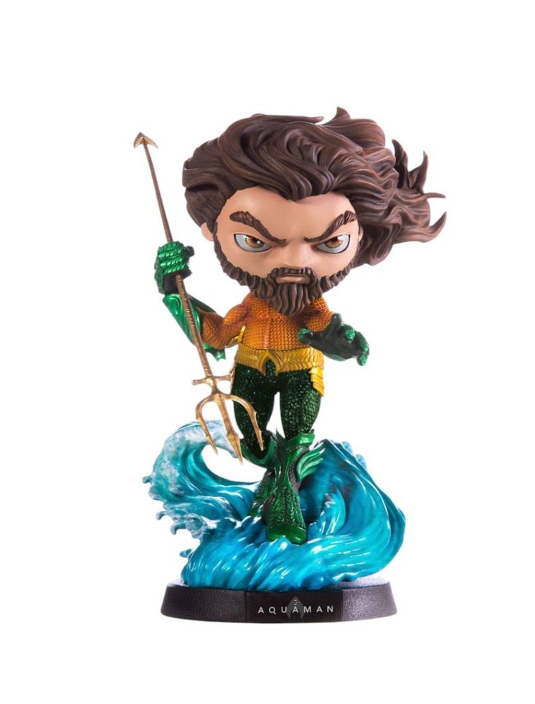 DC Comics MiniCo Deluxe Statua Pvc Aquaman 19 Cm Iron Studio