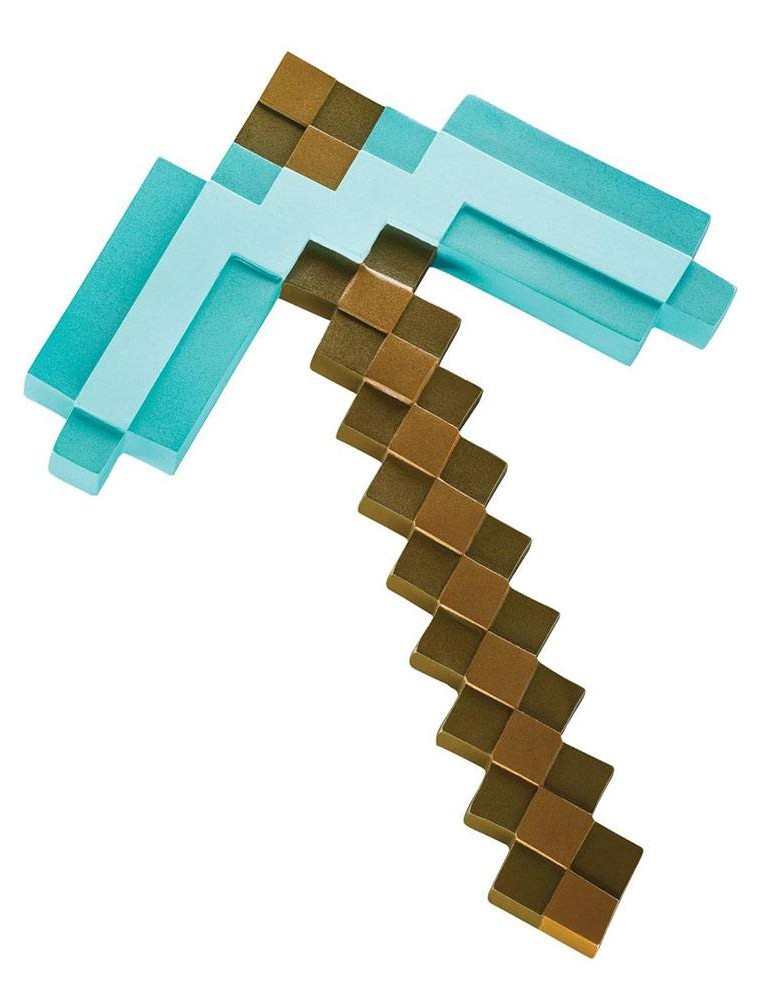 Minecraft Replica in Plastica Piccone Di Diamante 40 Cm Disguise