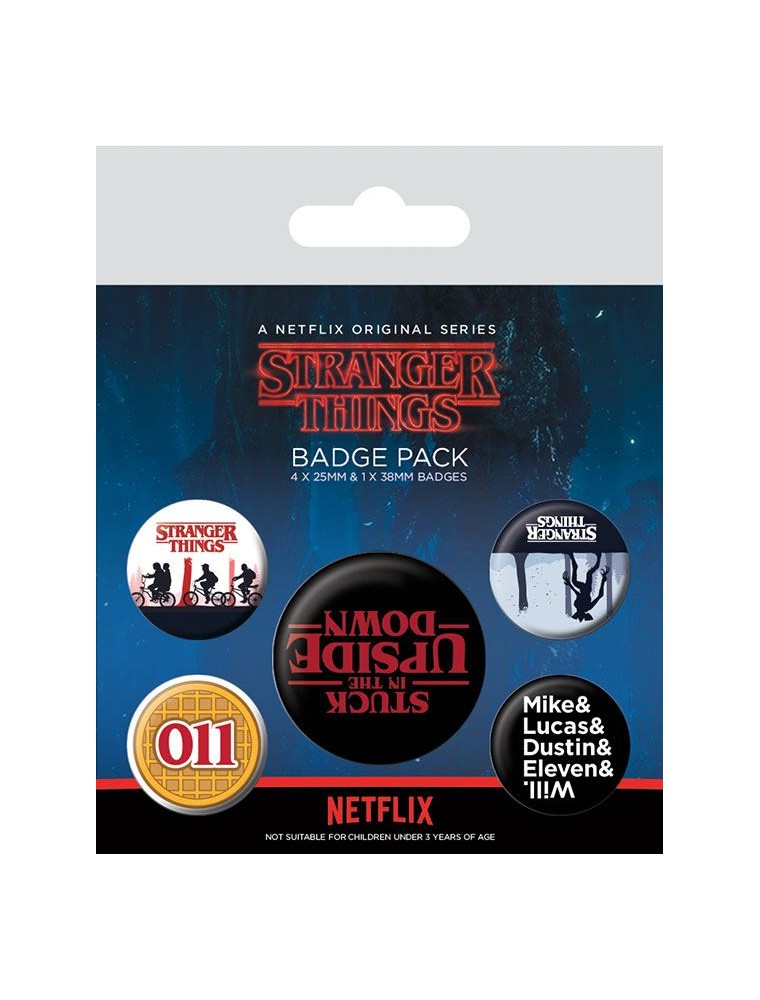 Stranger Things Pin-Back Buttons 5-Pack Upside Down Pyramid International