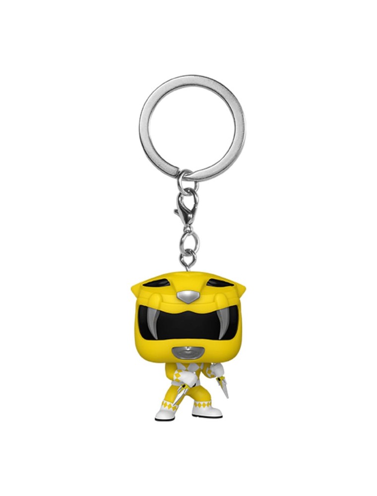 Power Rangers 30th Pop! Vinile Portachiavi Yellow Ranger 4 Cm Funko